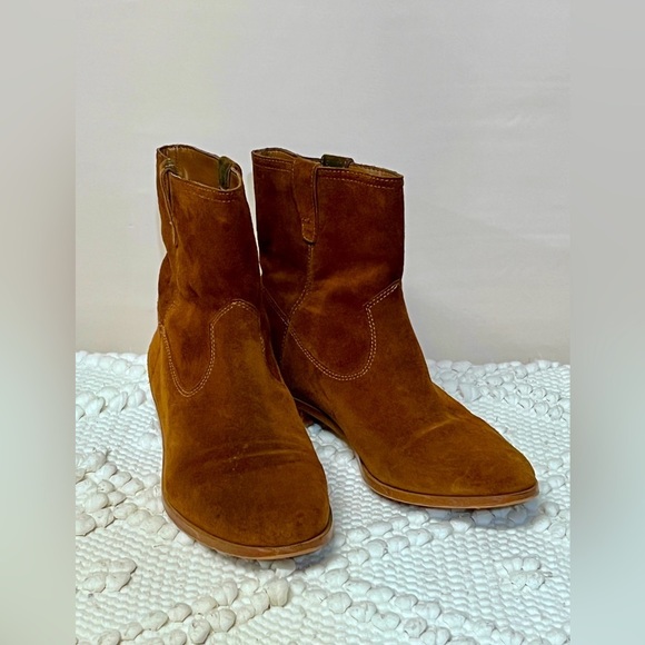 REBECCA MINKOFF Chasidy Saddle suede ankle boots size 9.5 - Picture 4 of 11
